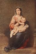 MURILLO, Bartolome Esteban Madonna and Child eryt4 oil on canvas